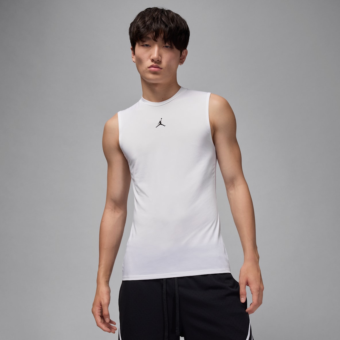★美品 Jordan ジョーダン 白 ノースリーブ タンクトップ トップス M JORDAN エアジョーダン 両面ビッグロゴ タンクトップ ホワイト